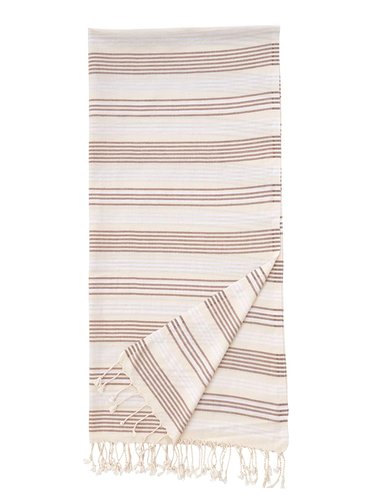 Полотенце пештемаль для пляжа, сауны, бани Begonville BREEZE LOU хлопок brown 90х180, фото, фотография