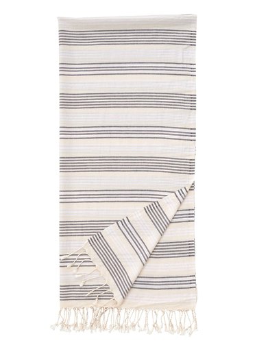 Полотенце пештемаль для пляжа, сауны, бани Begonville BREEZE LOU хлопок black 90х180, фото, фотография