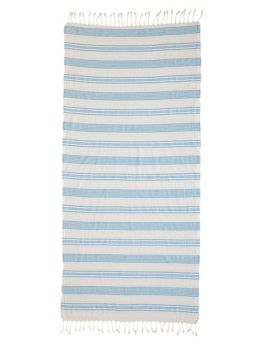 Полотенце пештемаль для пляжа, сауны, бани Begonville BREEZE LOU хлопок blue 90х180, фото, фотография