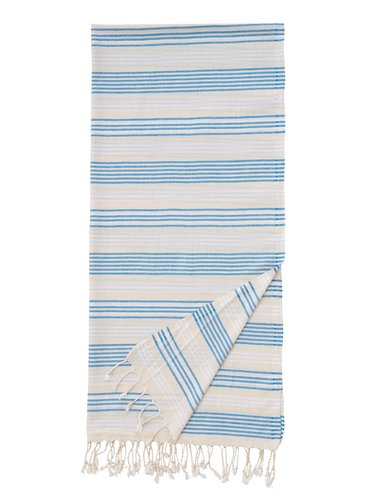 Полотенце пештемаль для пляжа, сауны, бани Begonville BREEZE LOU хлопок blue 90х180, фото, фотография