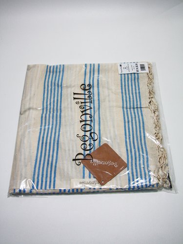 Полотенце пештемаль для пляжа, сауны, бани Begonville BREEZE LOU хлопок blue 90х180, фото, фотография