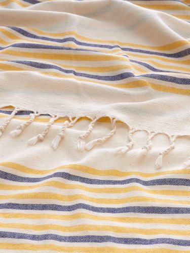 Полотенце пештемаль для пляжа, сауны, бани Begonville BREEZE MIA хлопок navy 90х180, фото, фотография