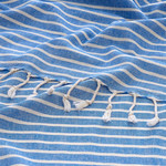 Полотенце пештемаль для пляжа, сауны, бани Begonville BREEZE EMILIA хлопок blue 90х180, фото, фотография