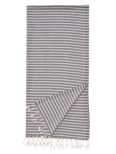 Полотенце пештемаль для пляжа, сауны, бани Begonville BREEZE EMILIA хлопок black 90х180, фото, фотография