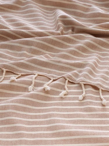 Полотенце пештемаль для пляжа, сауны, бани Begonville BREEZE EMILIA хлопок beige 90х180, фото, фотография