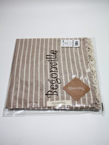 Полотенце пештемаль для пляжа, сауны, бани Begonville BREEZE EMILIA хлопок beige 90х180, фото, фотография