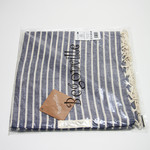 Полотенце пештемаль для пляжа, сауны, бани Begonville BREEZE EMILIA хлопок navy 90х180, фото, фотография