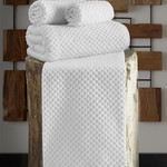 Полотенце для ванной Karna DAMA хлопковая махра белый 90х180, фото, фотография