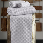 Полотенце для ванной Karna DAMA хлопковая махра серый 90х180, фото, фотография