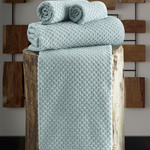 Полотенце для ванной Karna DAMA хлопковая махра зелёный 50х90, фото, фотография