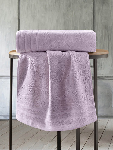 Полотенце для ванной Karna NEVA хлопковая махра светло-лавандовый 70х140, фото, фотография