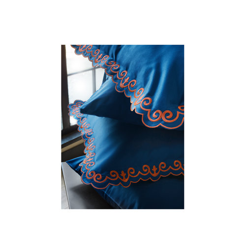 Постельное белье Soft Cotton MONDRIAN хлопковый сатин делюкс синий евро, фото, фотография