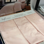 Постельное белье Soft Cotton SOFIA хлопковый сатин делюкс тёмно-розовый евро, фото, фотография