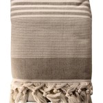 Пляжное полотенце, парео, палантин (пештемаль) Pupilla ATINA хлопок коричневый 90х170, фото, фотография