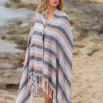 Полотенце пештемаль для пляжа, сауны, бани Begonville COTTON SKYE хлопок beige 100х180, фото, фотография