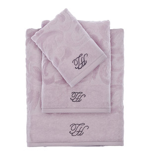 Подарочный набор полотенец для ванной 3 пр. Tivolyo Home BAROC хлопковая махра лиловый