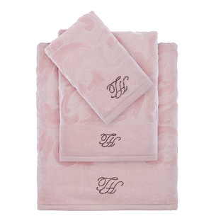 Подарочный набор полотенец для ванной 3 пр. Tivolyo Home BAROC хлопковая махра розовый