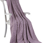Махровая простынь-покрывало для укрывания Tivolyo Home ELIPS хлопок фиолетовый 160х220, фото, фотография