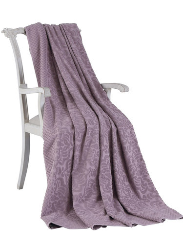 Махровая простынь-покрывало для укрывания Tivolyo Home ELIPS хлопок фиолетовый 220х240, фото, фотография