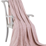 Махровая простынь-покрывало для укрывания Tivolyo Home ELIPS ПВХ хлопок грязно-розовый 160х220, фото, фотография