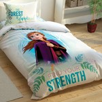 Детское постельное белье светящееся TAC FROZEN 2 DOUBLE ANNA хлопковый ранфорс 1,5 спальный, фото, фотография