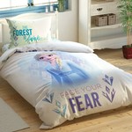 Детское постельное белье светящееся TAC FROZEN 2 DOUBLE ELZA хлопковый ранфорс 1,5 спальный, фото, фотография