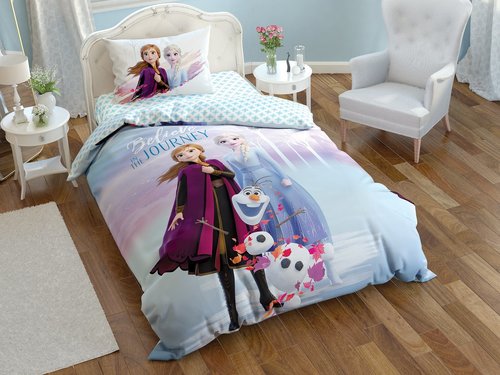Детское постельное белье TAC FROZEN 2 хлопковый ранфорс 1,5 спальный, фото, фотография