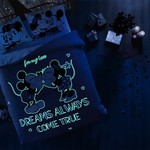 Детское постельное белье светящееся TAC MINNIE MICKEY DREAMS хлопковый ранфорс евро, фото, фотография