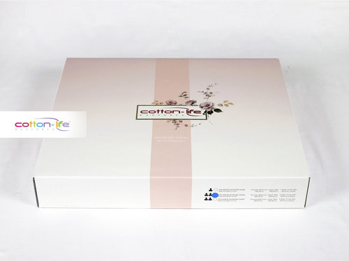 Постельное белье Istanbul Home Collection COTTON LIFE LISA ранфорс розовый евро, фото, фотография