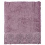 Полотенце для ванной Tivolyo Home DIAMANT хлопковая махра фиолетовый 75х150, фото, фотография