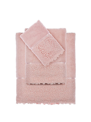 Полотенце для ванной Tivolyo Home FORZA хлопковая махра розовый 100х150, фото, фотография