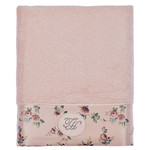 Подарочный набор полотенец для ванной 3 пр. + спрей Tivolyo Home ROSELAND LUX хлопковая махра розовый, фото, фотография