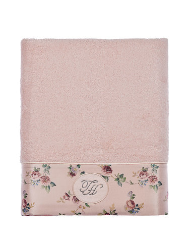 Подарочный набор полотенец для ванной 3 пр. + спрей Tivolyo Home ROSELAND LUX хлопковая махра розовый, фото, фотография