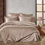 Постельное белье Saheser JACQUARD VIP SATIN HARLEY хлопковый сатин-жаккард бежевый евро, фото, фотография