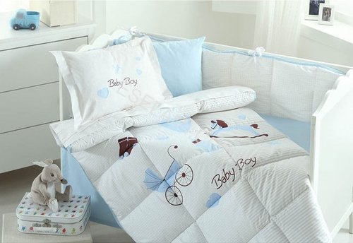Набор в кроватку для новорожденных с одеялом Ozdilek BABY BOY, фото, фотография