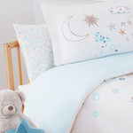 Набор в кроватку для новорожденных с пледом Ozdilek STELLA голубой, фото, фотография