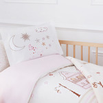 Набор в кроватку для новорожденных с пледом Ozdilek STELLA розовый, фото, фотография