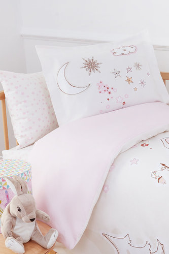 Набор в кроватку для новорожденных с пледом Ozdilek STELLA розовый, фото, фотография