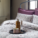 Постельное белье Issimo Home RANFORCE FLORANS хлопковый ранфорс фиолетовый 1,5 спальный, фото, фотография