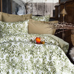 Постельное белье Issimo Home RANFORCE MIRIA хлопковый ранфорс оливковый семейный, фото, фотография