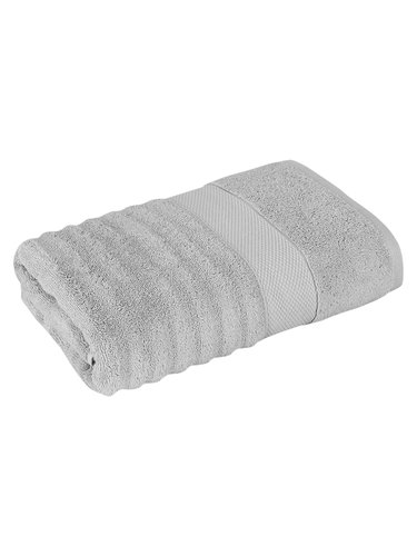 Полотенце для ванной Karna FLOW хлопковая махра серый 50х90, фото, фотография