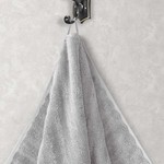 Полотенце для ванной Karna FLOW хлопковая махра серый 40х60, фото, фотография