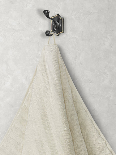 Полотенце для ванной Karna FLOW хлопковая махра кремовый 50х90, фото, фотография