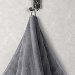 Полотенце для ванной Karna FLOW хлопковая махра тёмно-серый 50х90, фото, фотография