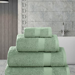 Полотенце для ванной Karna AREL хлопковая махра зелёный 30х50, фото, фотография