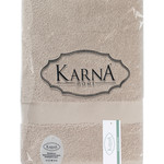 Полотенце для ванной Karna AREL хлопковая махра капучино 100х150, фото, фотография