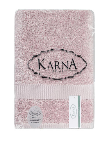 Полотенце для ванной Karna AREL хлопковая махра грязно-розовый 50х100, фото, фотография
