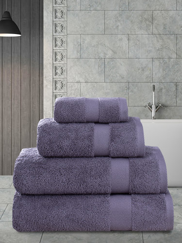 Полотенце для ванной Karna AREL хлопковая махра светло-лавандовый 100х150, фото, фотография