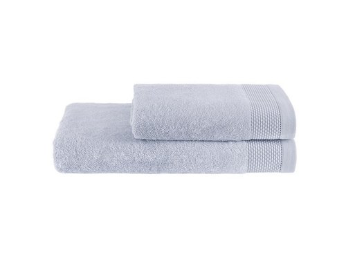 Полотенце для ванной Soft Cotton BAMBU хлопковая/бамбуковая махра голубой 50х100, фото, фотография