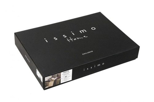 Постельное белье Issimo Home BOTILO хлопковый сатин-жаккард делюкс тёмно-серый евро, фото, фотография